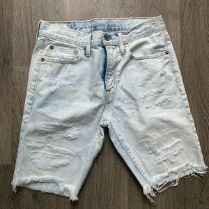 Mens American Eagle distressed jean shorts